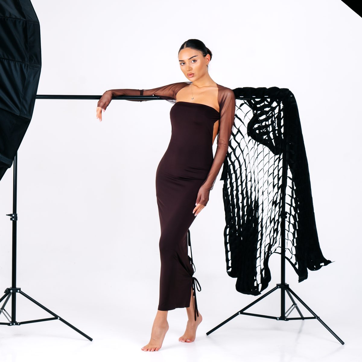 Producción editorial de moda en exteriores